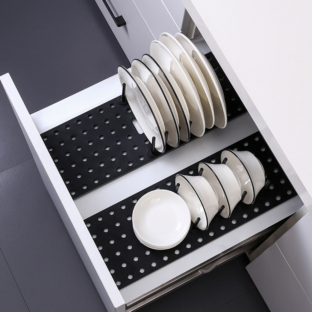 Drawer Retractable Tableware Rack